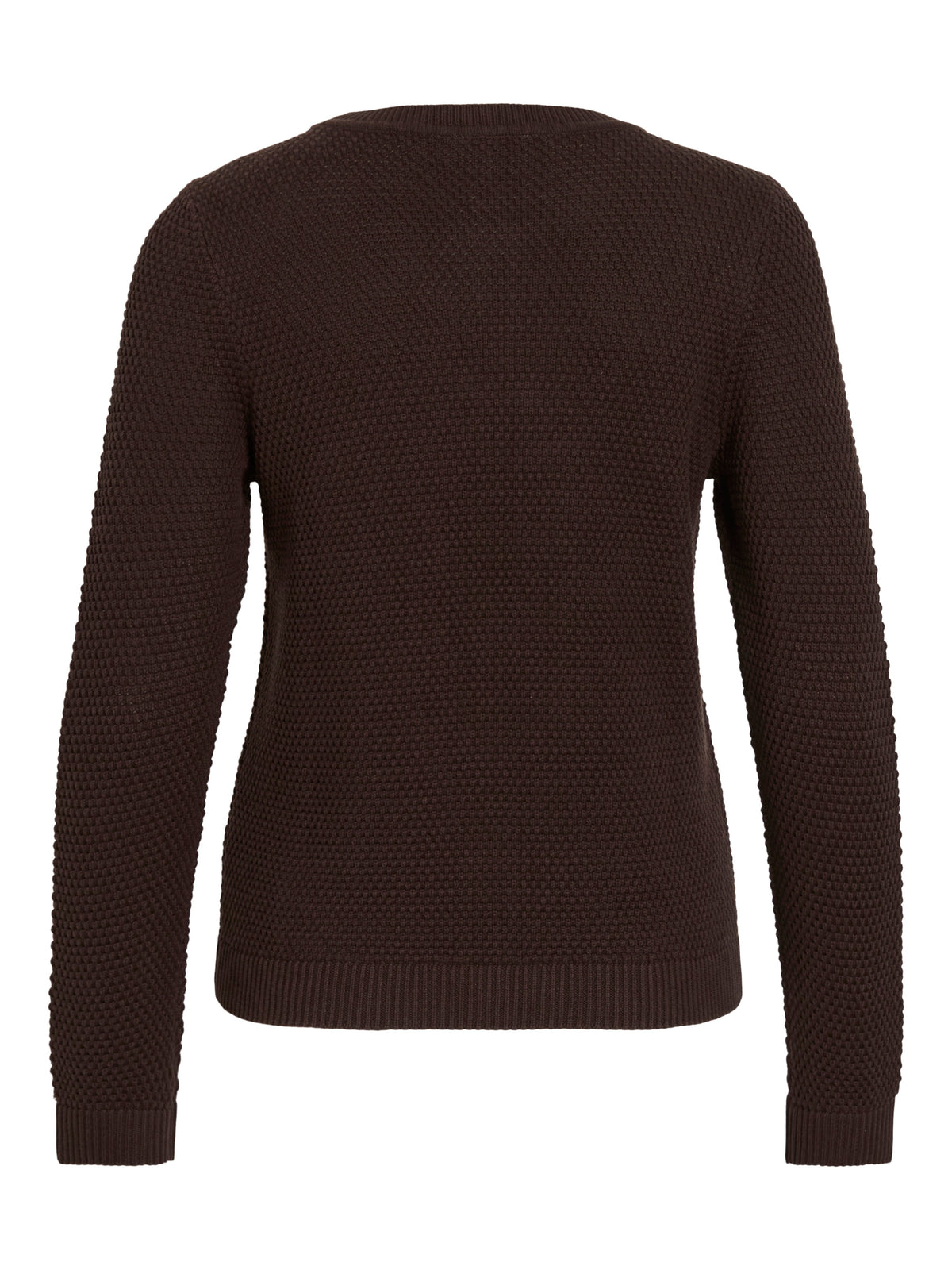 Vila Pullover Rundhals Langarm Strick Top Coffee Bean