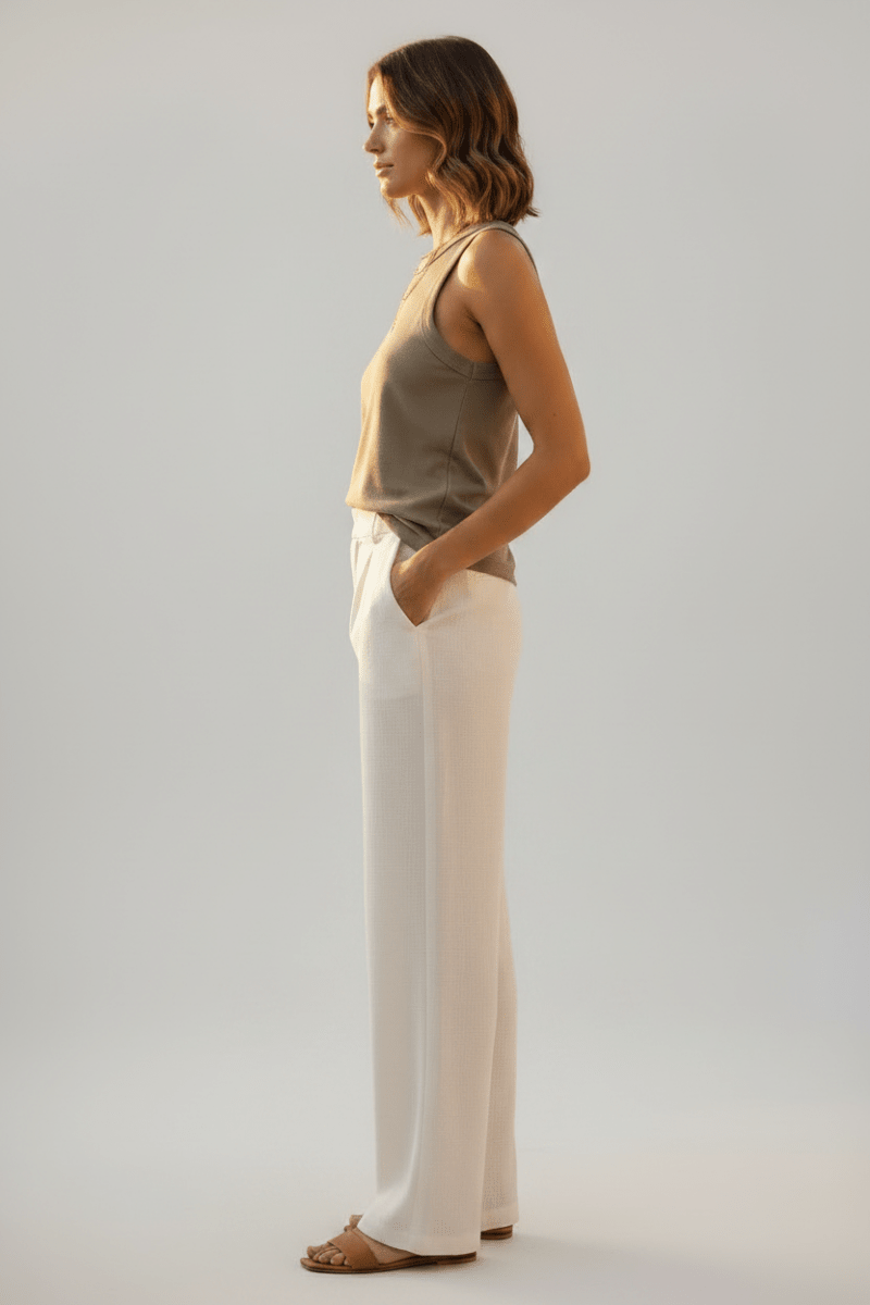 Yaya Ärmelloses Top mit Ziernaht in der Farbe Crockery Brown