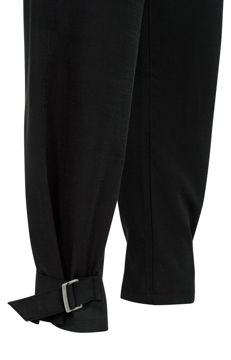 YAYA High waist loose fit trousers BLACK