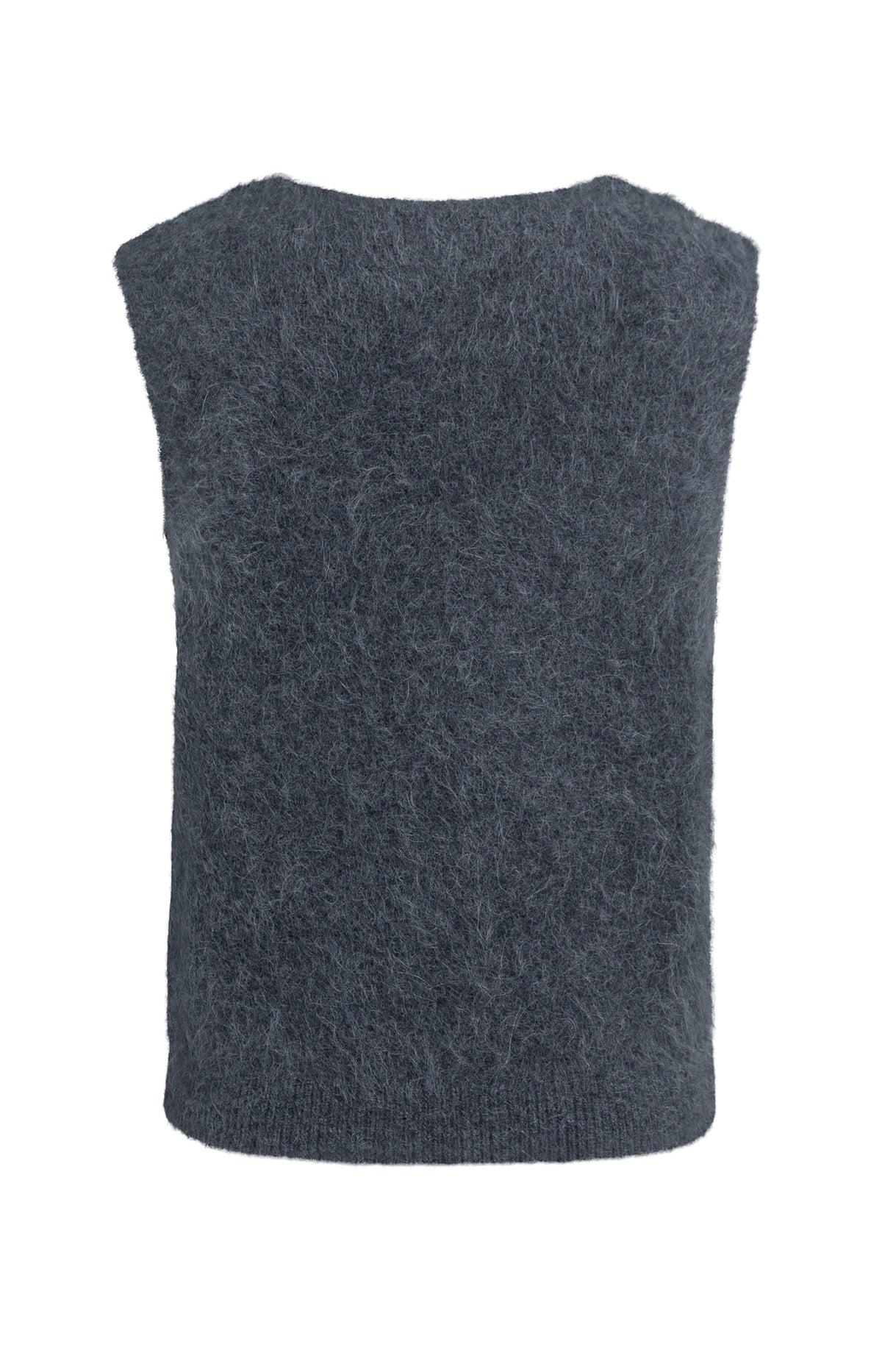 YAYA Weicher Strick-Spenzer mit tiefem V-Ausschnitt Odyssey Grau Melange