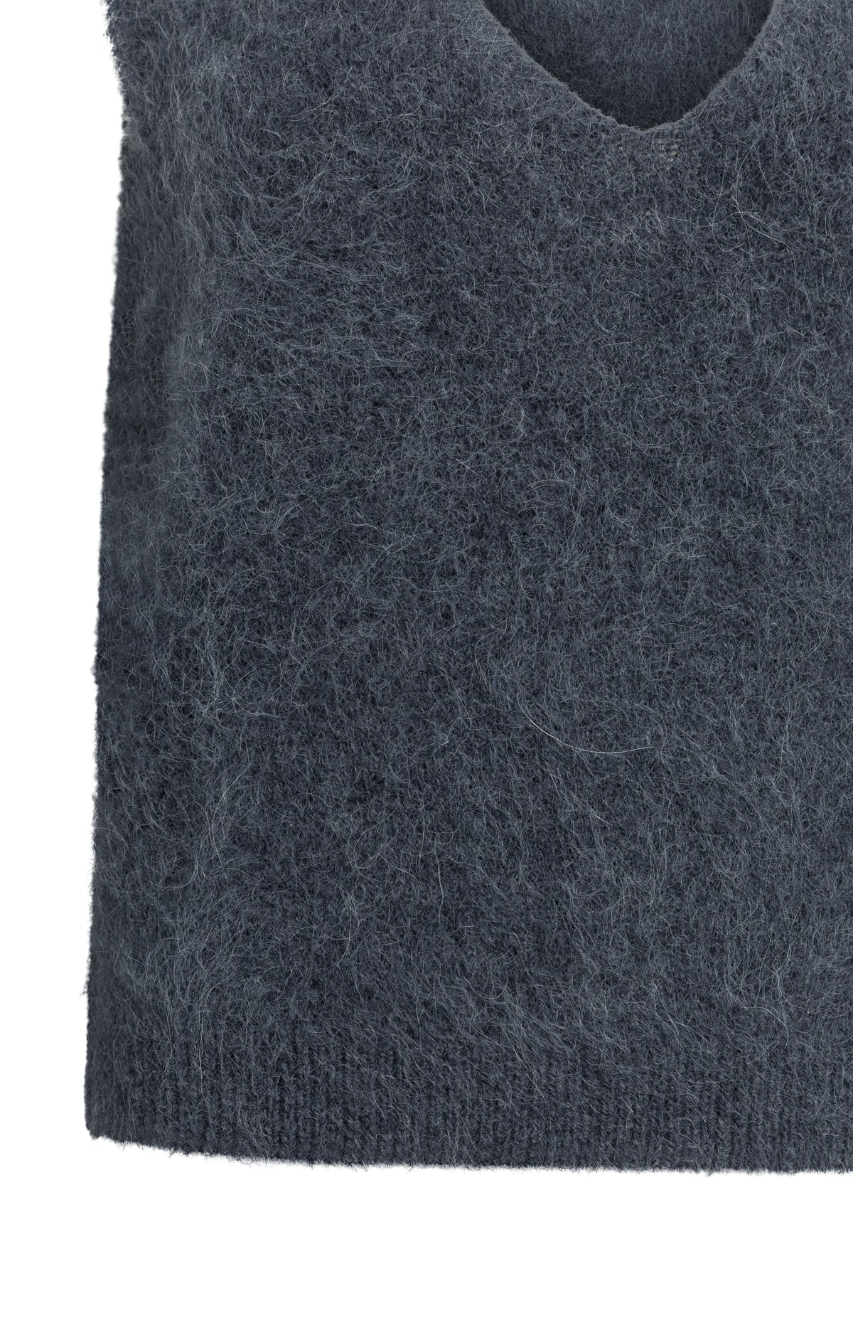 YAYA Weicher Strick-Spenzer mit tiefem V-Ausschnitt Odyssey Grau Melange