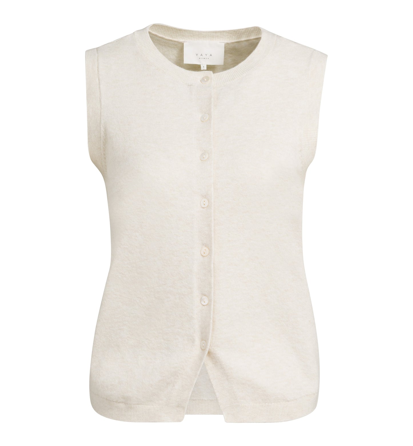 YAYA Strick-Spencer mit Knopfverschluss Creme