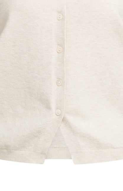 YAYA Strick-Spencer mit Knopfverschluss Creme