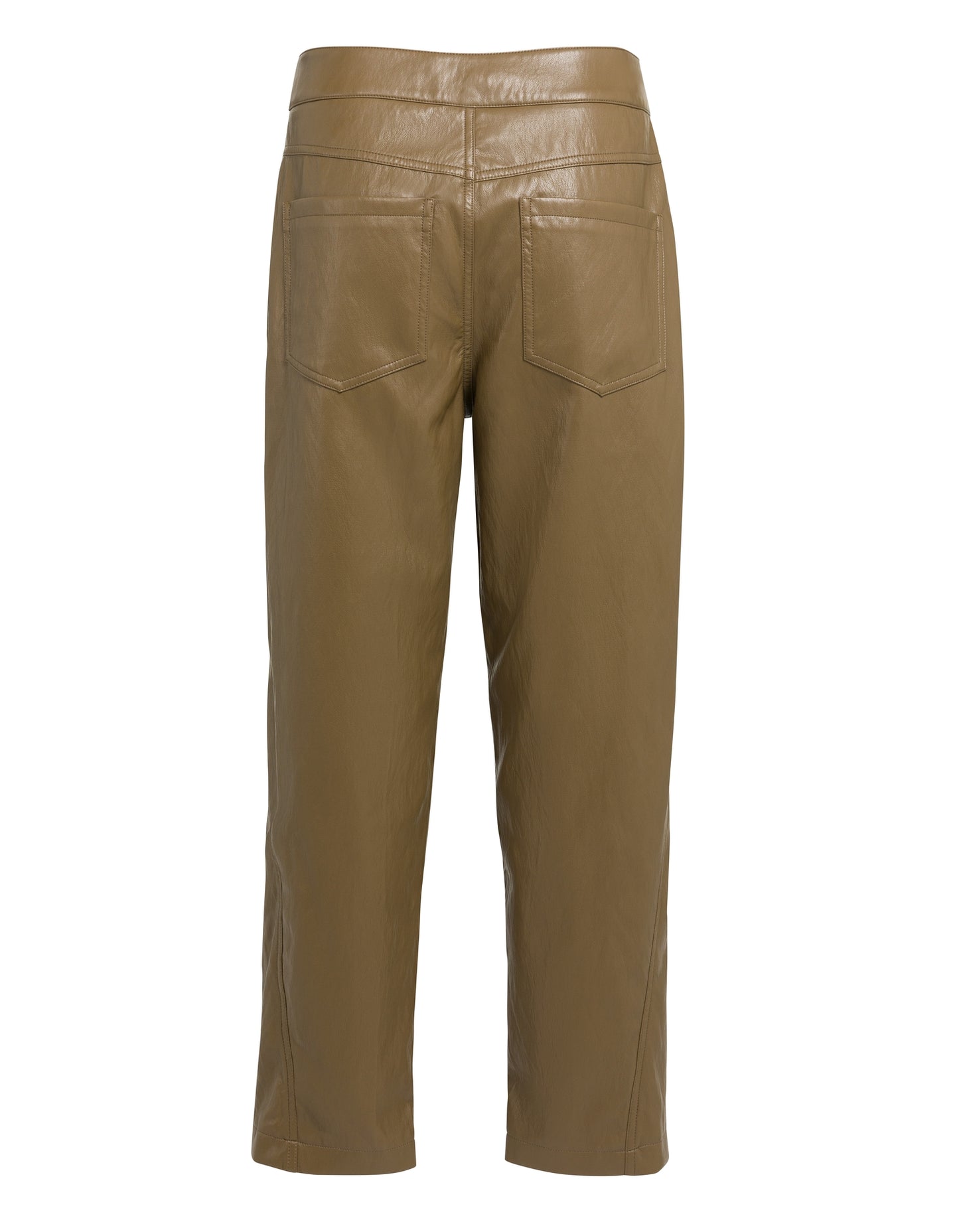 YAYA Carrot Fit-Hose aus Lederimitat Braun