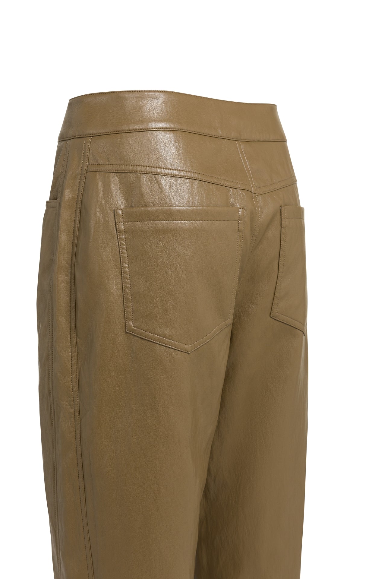 YAYA Carrot Fit-Hose aus Lederimitat Braun