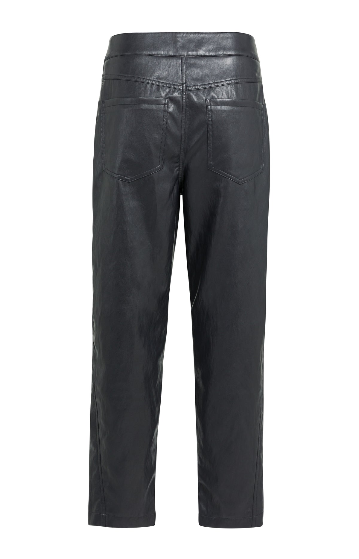 YAYA Carrot-Fit-Hose aus Lederimitat mit Nahtdetail Hole Schwarz