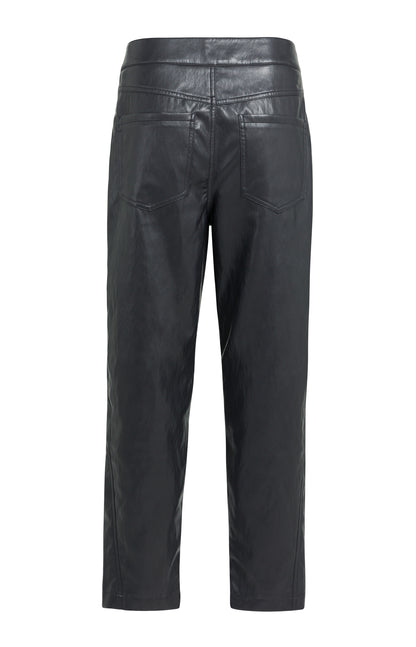 YAYA Carrot-Fit-Hose aus Lederimitat mit Nahtdetail Hole Schwarz