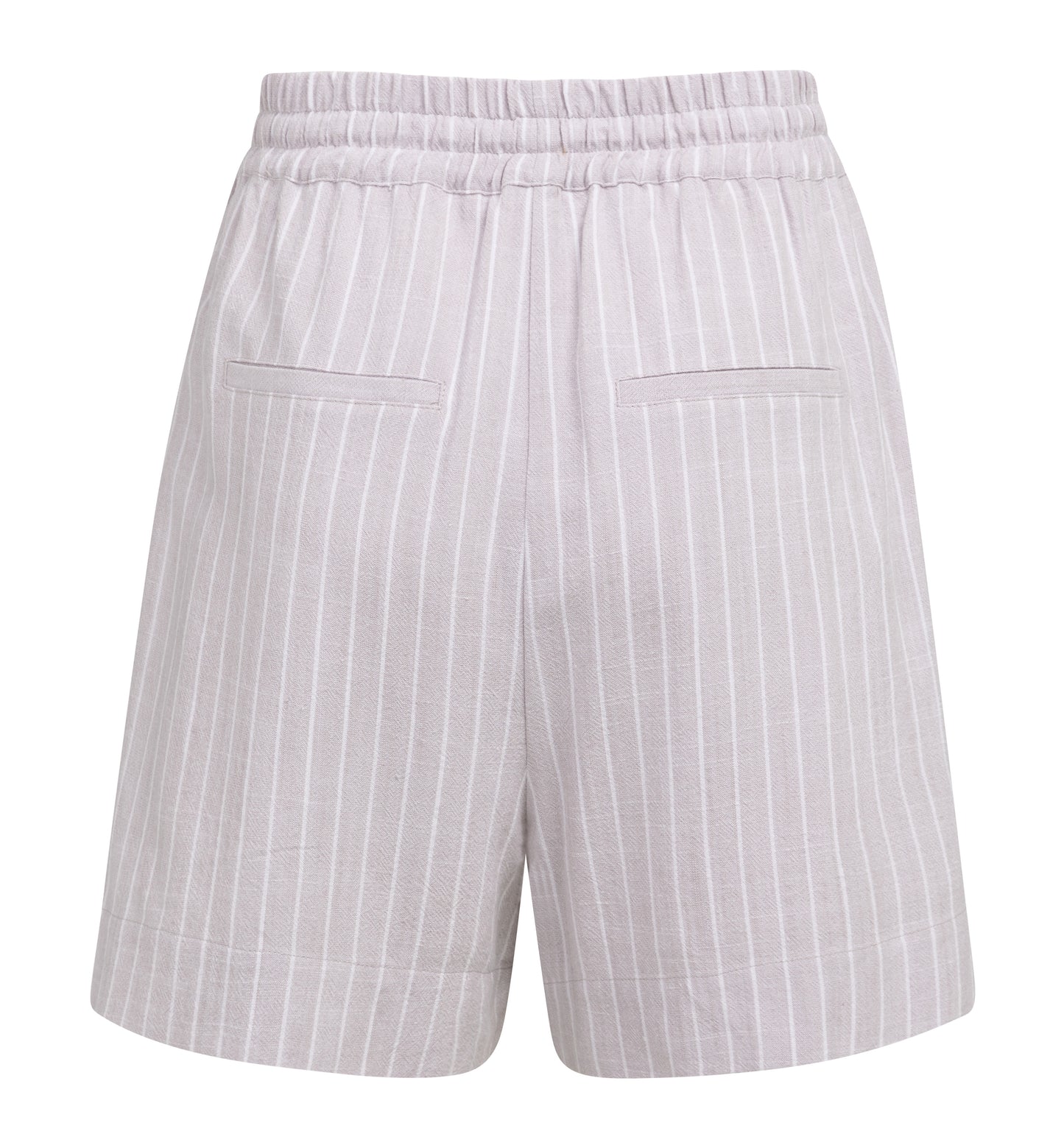 YAYA Gestreifte Shorts mit elastischem Bund ALABASTER GRAY DESSIN