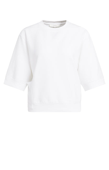 YAYA Kurzärmeliges Rippshirt Weiß