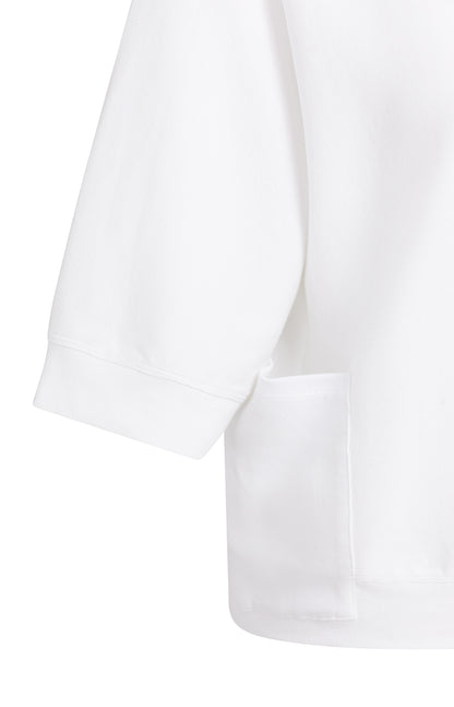 YAYA Kurzärmeliges Rippshirt Weiß
