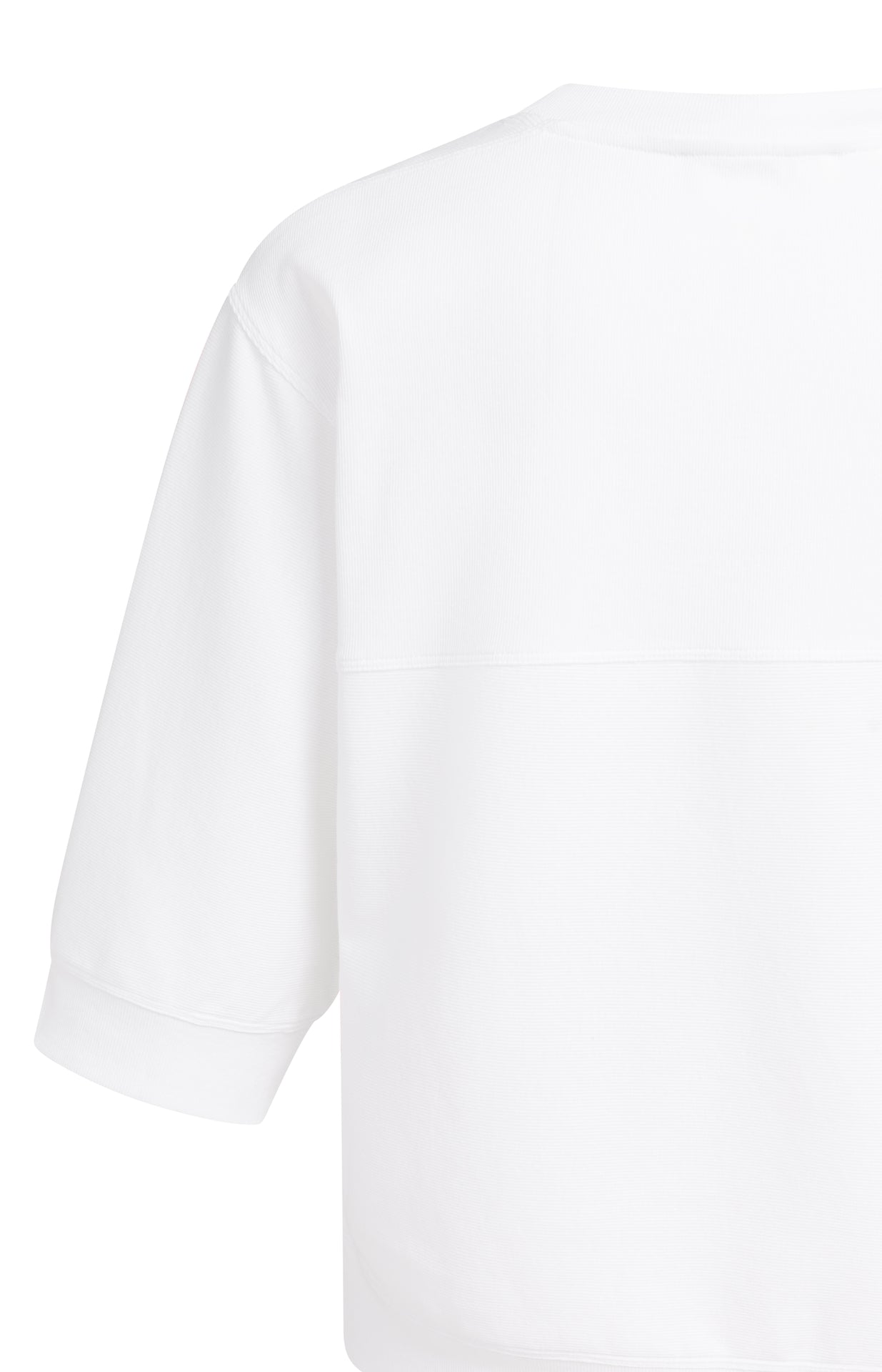 YAYA Kurzärmeliges Rippshirt Weiß