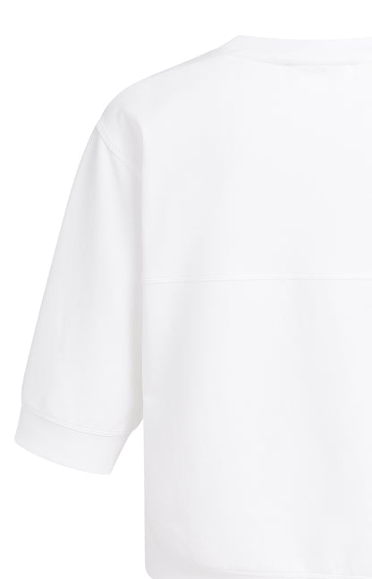 YAYA Kurzärmeliges Rippshirt Weiß