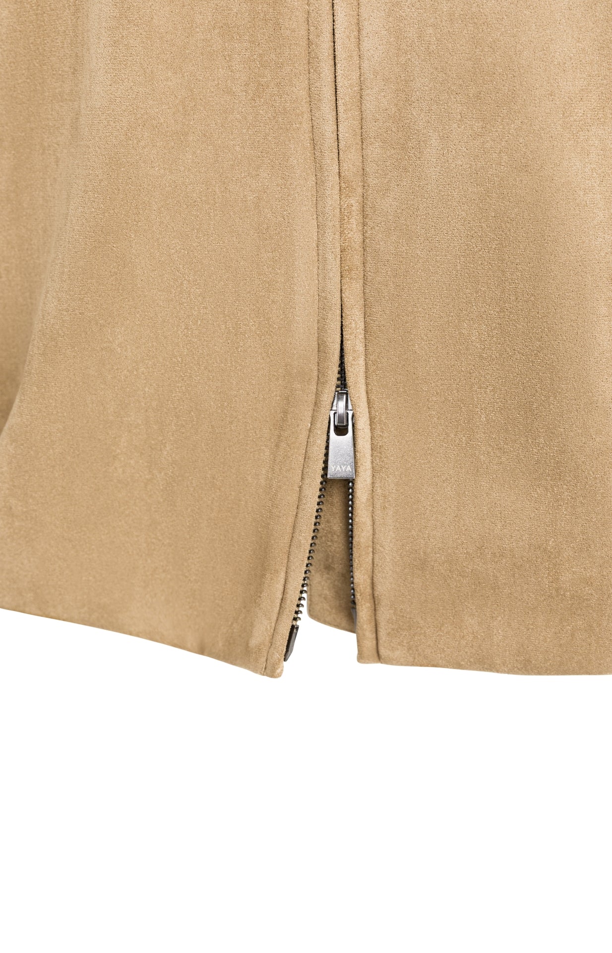 YAYA Oversize-Jacke aus Velourslederimitat Braun