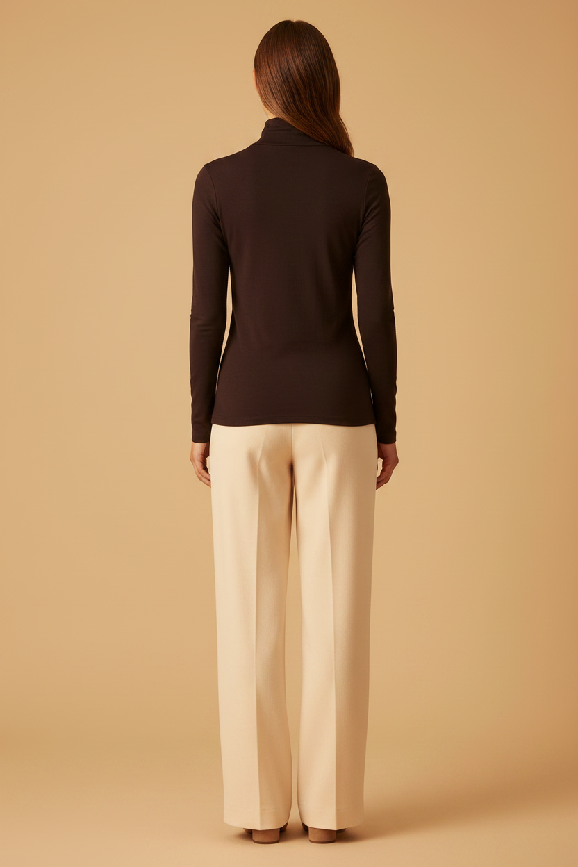 Herrlicher Tinsley Jersey Longsleeve Braun – Damen Langarmshirt