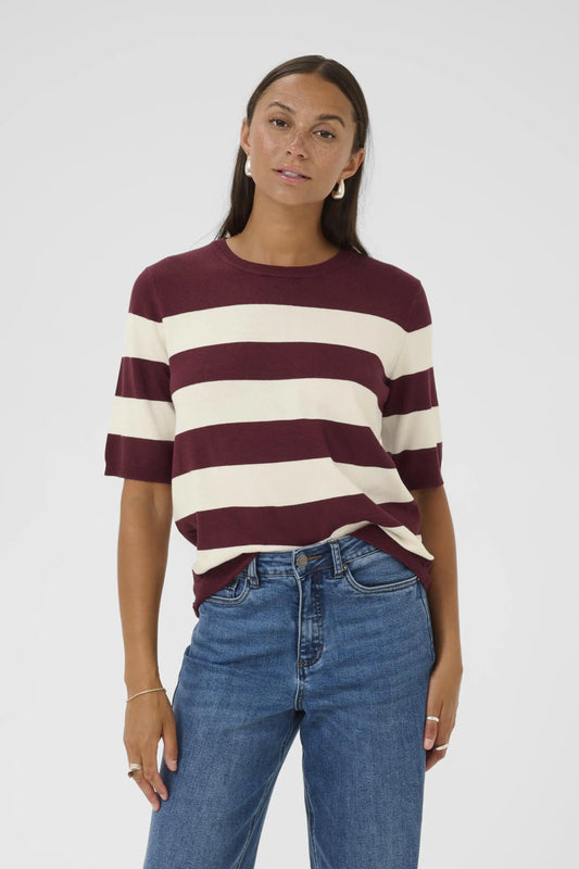 KAFFE Kurzarmpullover KAlizza in der Farbe Windsor/Turtledove
