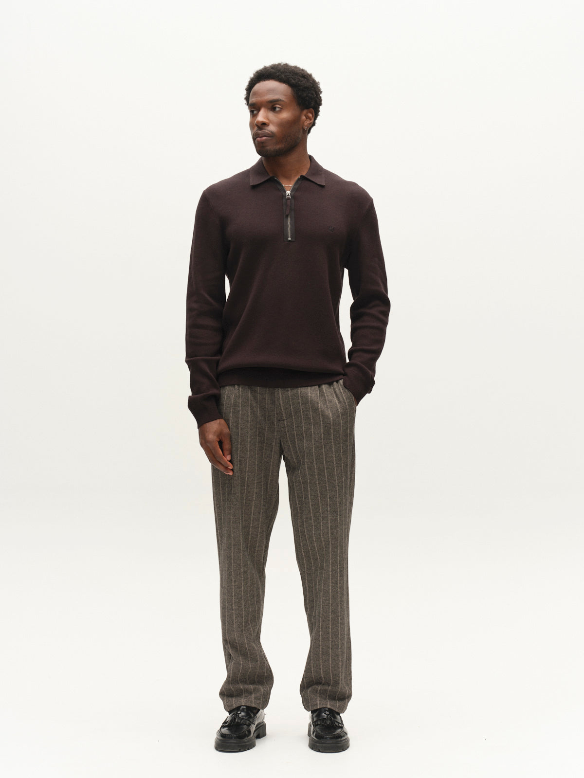 Gabba GABadriel Half Zip Lume LS Knit in der Farbe Meteorite