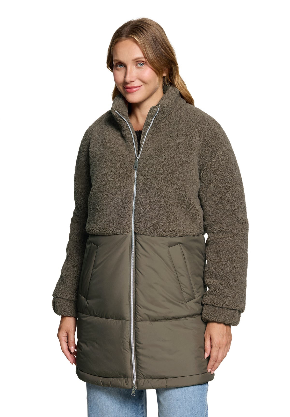Cartoon Jacke Watte Bambus – Model vorne