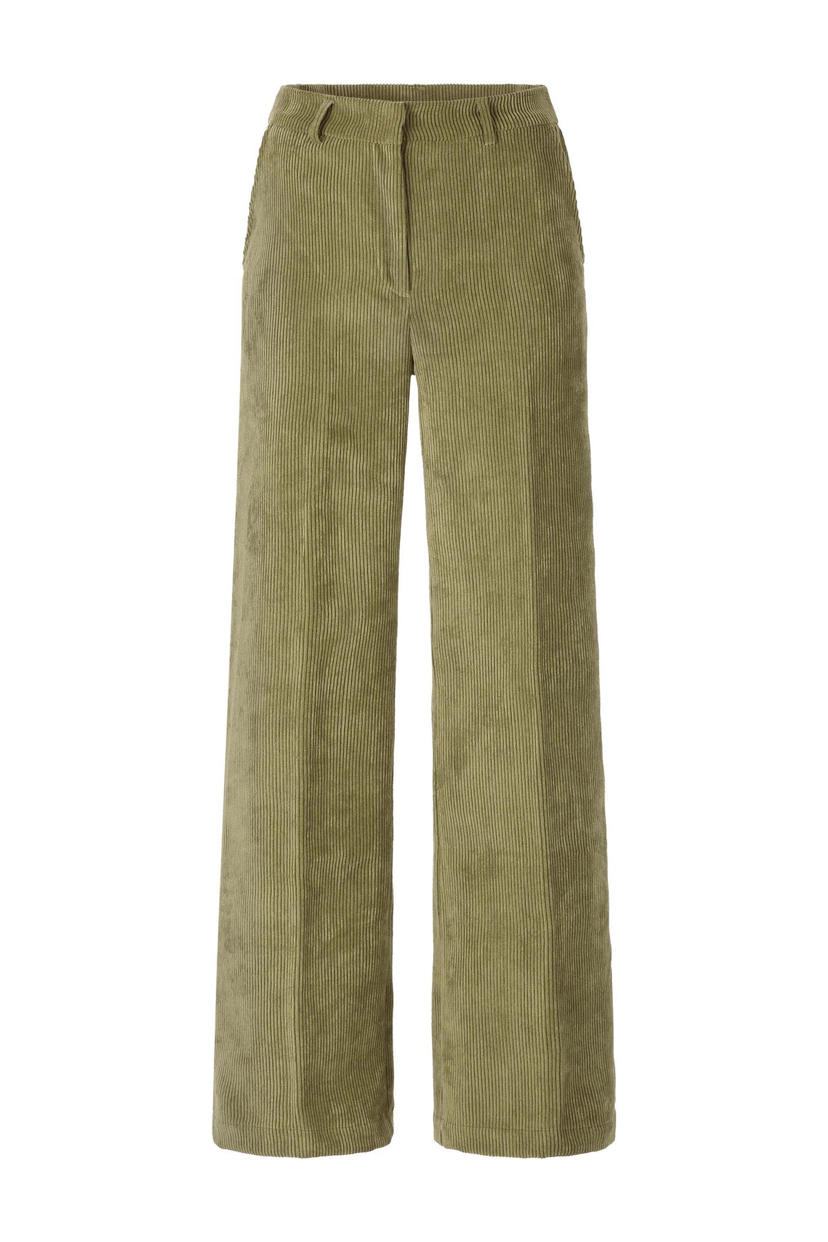 RICHROYAL Corduroy Wide Leg Hose mit Elastikbund in Golden Moss