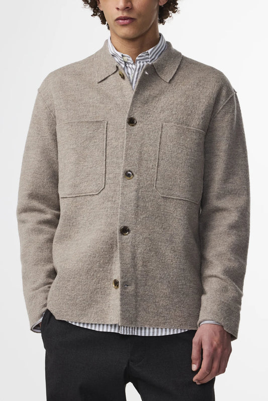 NN07 Hemdjacke Jonas in der Farbe Khaki Beige