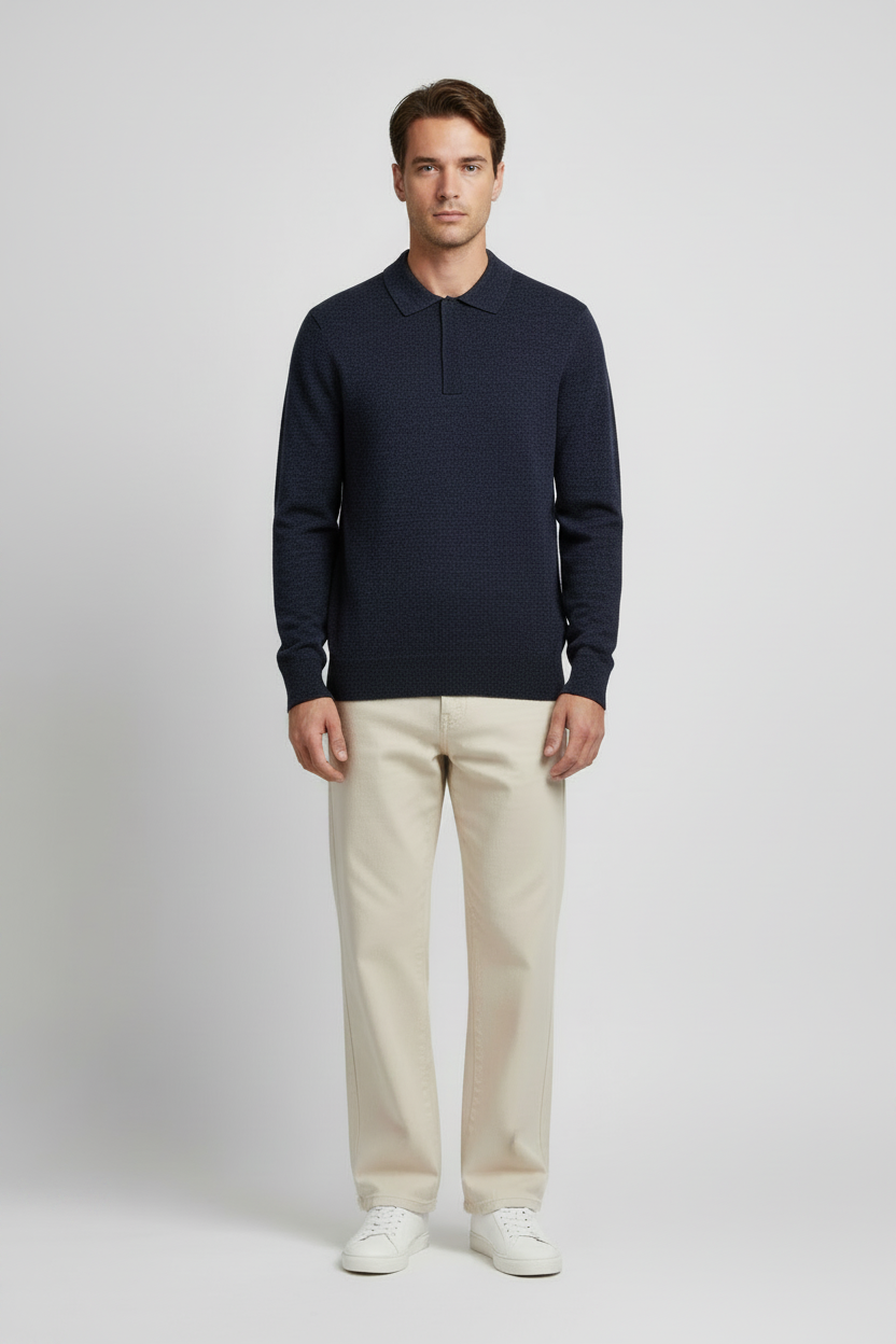 NN. 07 Poloshirt Emerson in der Farbe Marineblau
