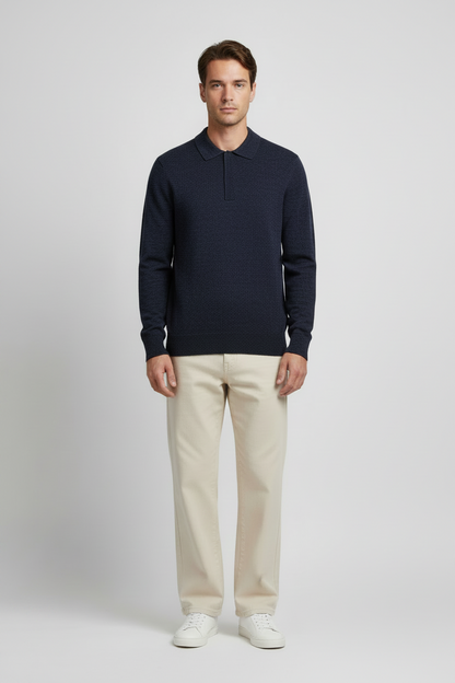 NN. 07 Poloshirt Emerson in der Farbe Marineblau