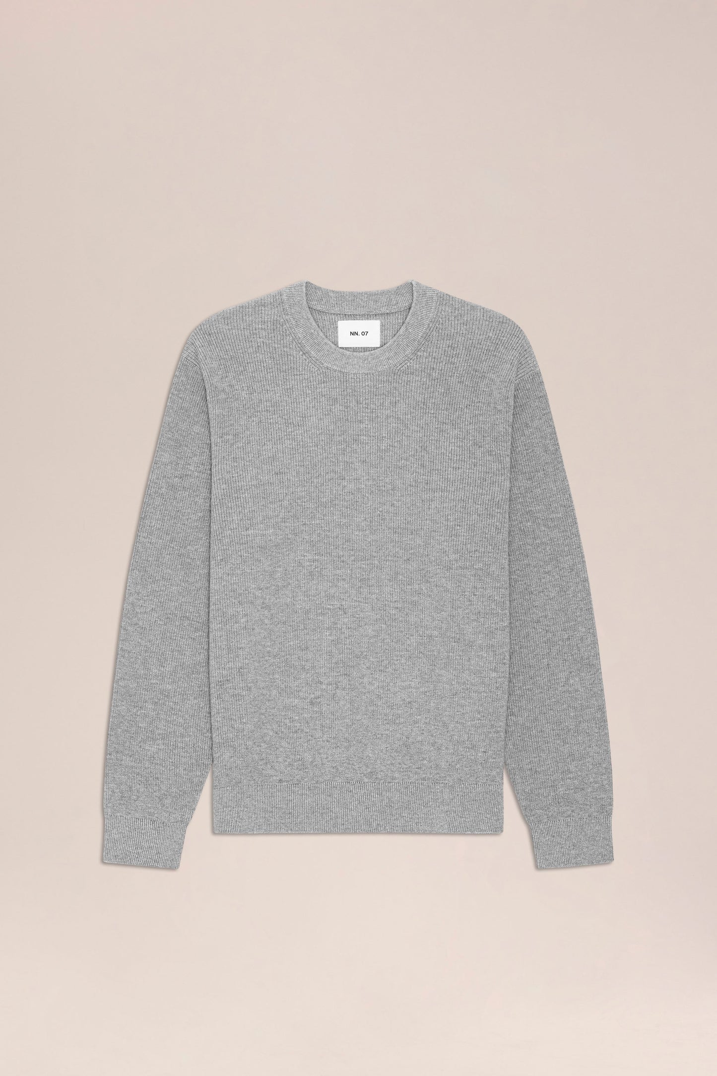 NN. 07 Pullover Hope Rib Crew in der Farbe Grau Meliert