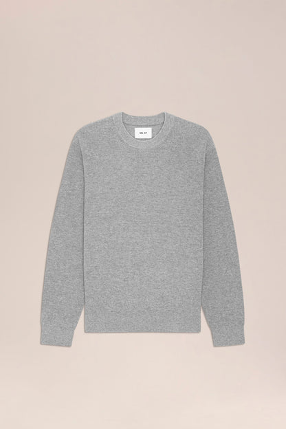 NN. 07 Pullover Hope Rib Crew in der Farbe Grau Meliert