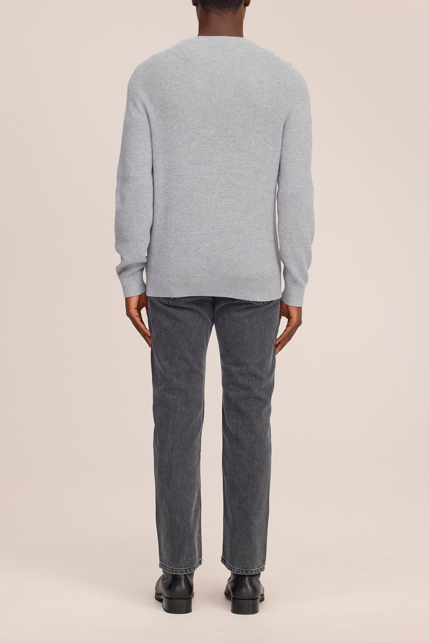 NN. 07 Pullover Hope Rib Crew in der Farbe Grau Meliert