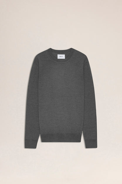 NN. 07 Pullover Ted in der Farbe Dunkelgrau Meliert