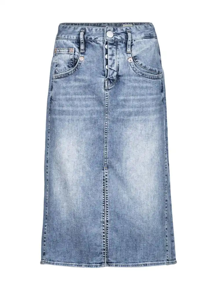 Herrlicher Jeansrock midi Carolina Blue