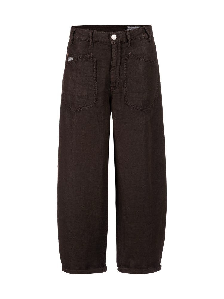 Herrlicher Meryll Linen Hose für Damen in Braun