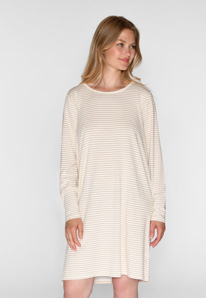 CCDK Bea L/S Dress Cement Stripe