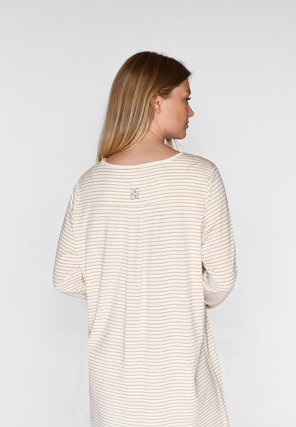CCDK Bea L/S Dress Cement Stripe