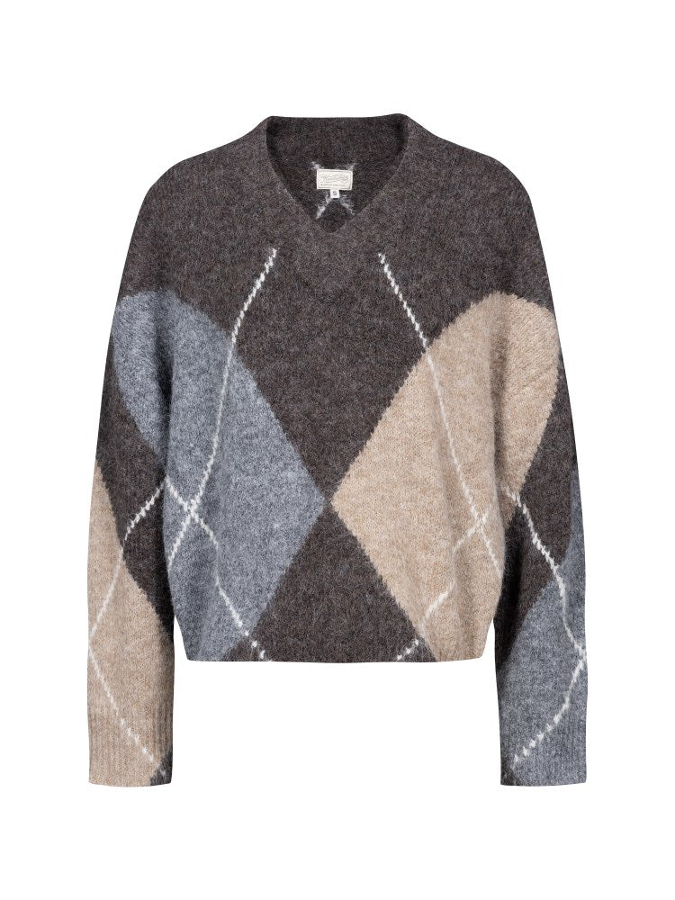 Herrlicher Floralin Knit Mohair Touch Pullover Braun