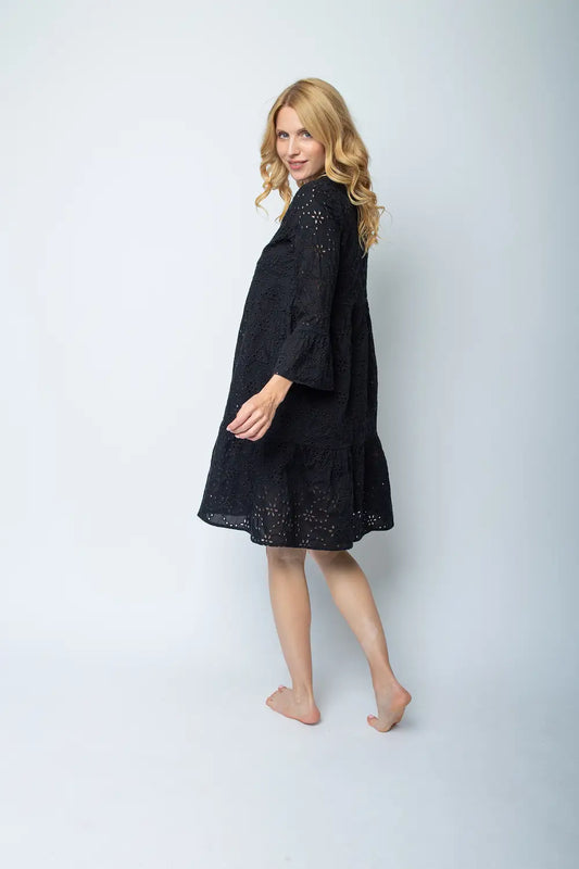 Emily Van Den Bergh Tunikakleid Black Embroidery