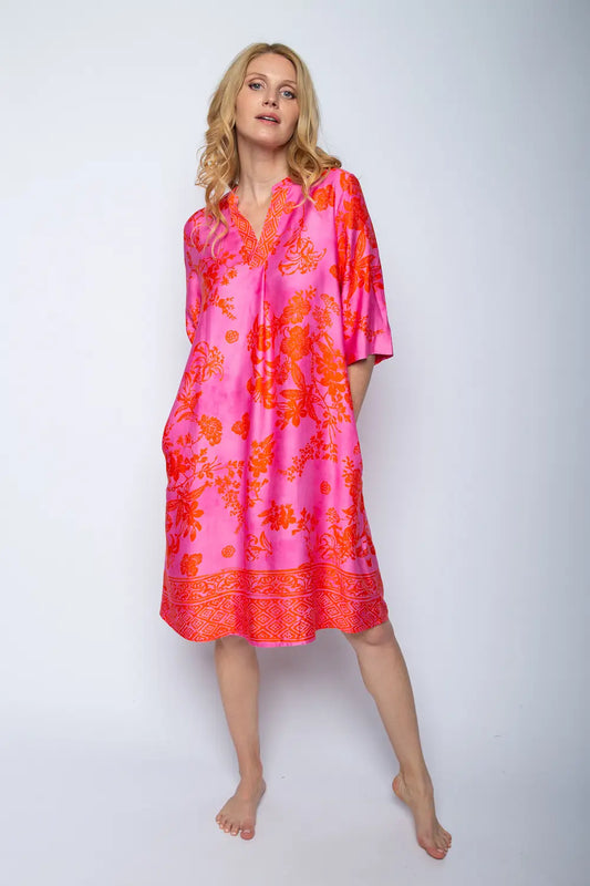 Emily Van Den Bergh Lässiges Blusenkleid Pink