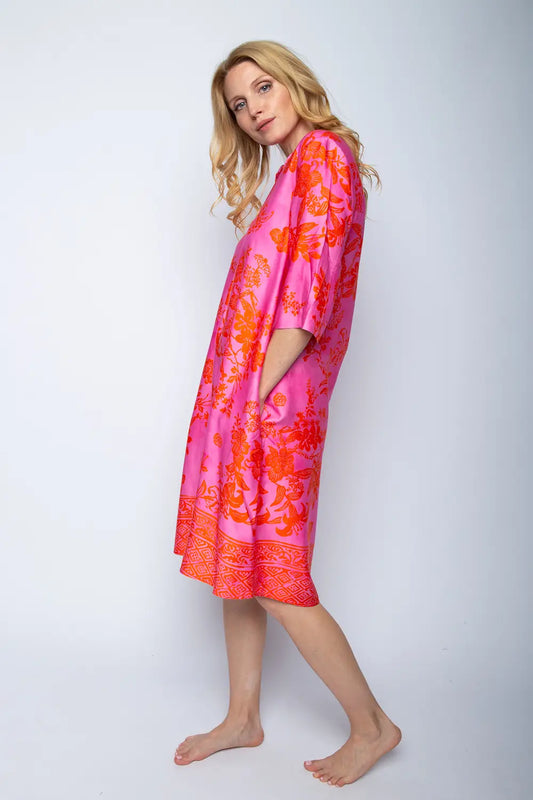 Emily Van Den Bergh Lässiges Blusenkleid Pink