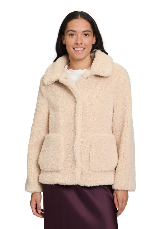 Cartoon Plüschjacke Beige