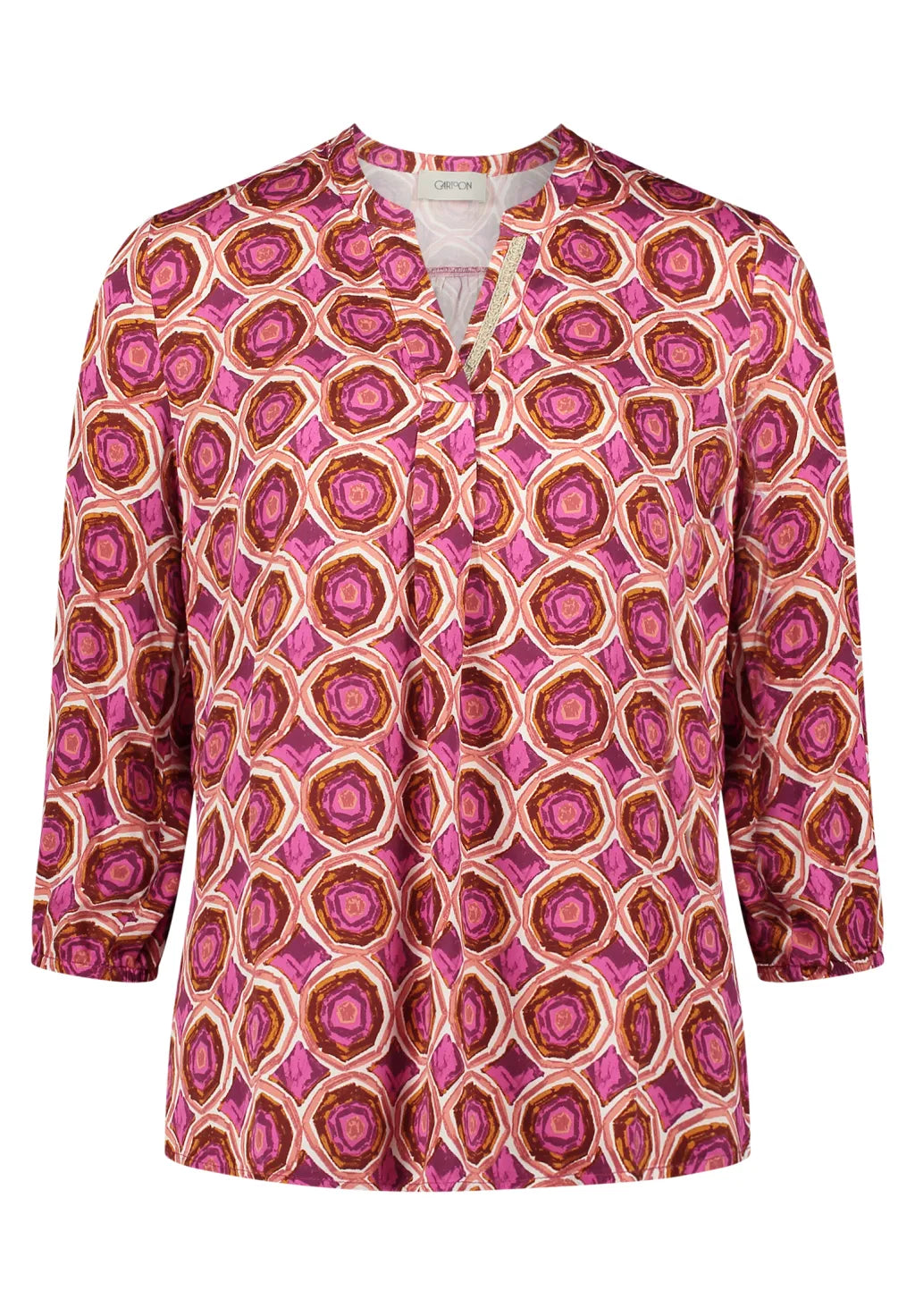 Cartoon Blusenshirt Weiß/Violett