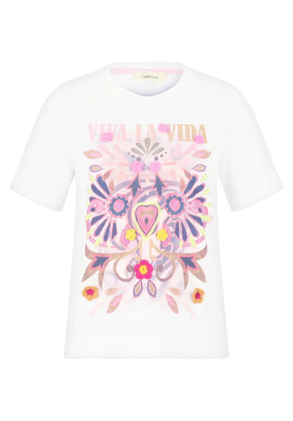 Cartoon Shirt Viva La Vida Patch Cream/Rosé