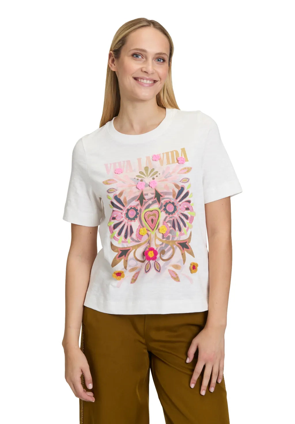 Cartoon Shirt Viva La Vida Patch Cream/Rosé
