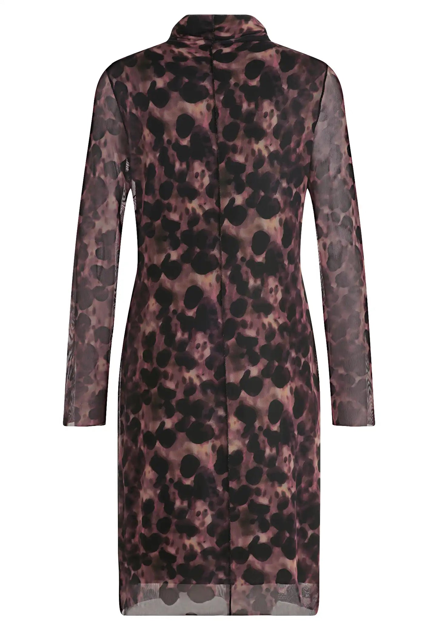 Cartoon Mesh-Kleid in den Farben Apricot/Black
