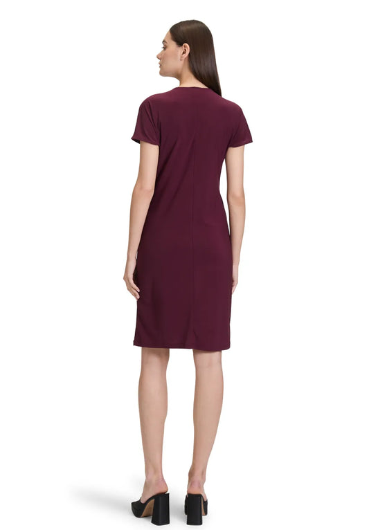 Cartoon Jerseykleid Dark Aubergine