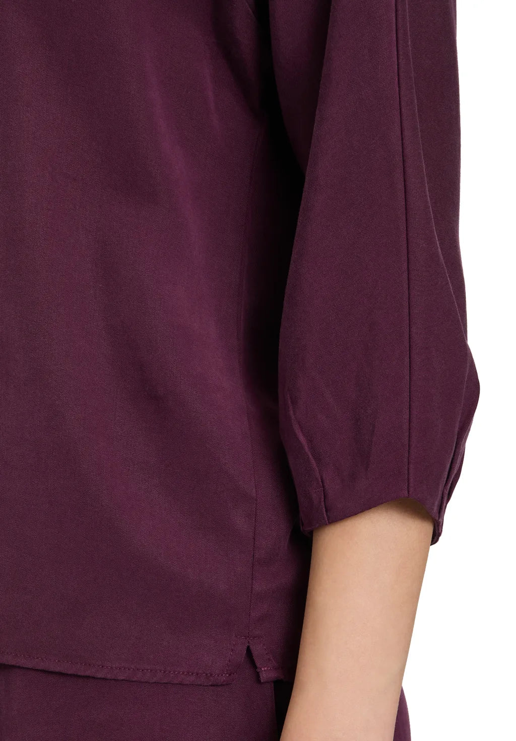 Cartoon Bluse Kurz 3/4 Arm Dark Aubergine