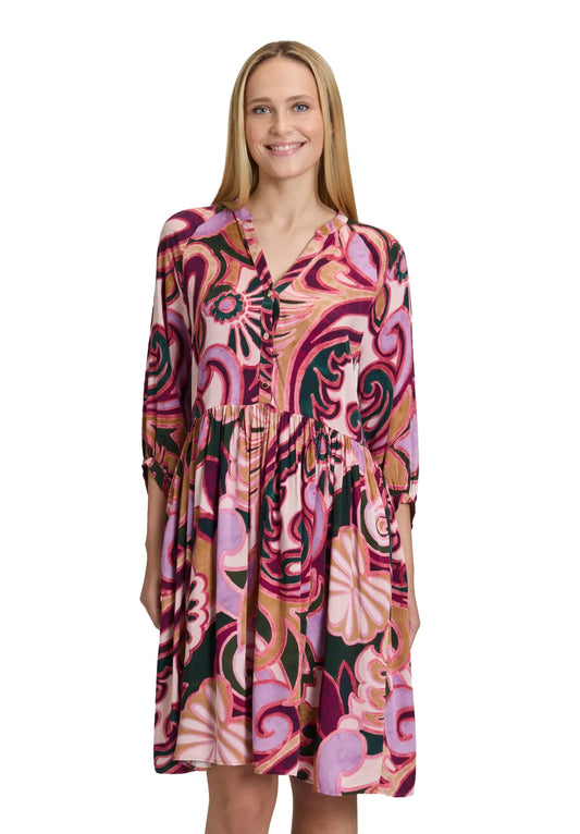 Cartoon Kleid Violett/Rosa