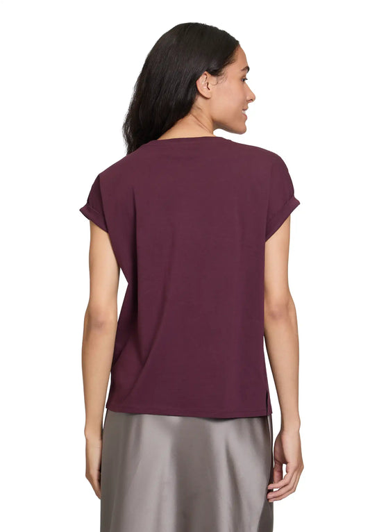 Cartoon Baumwollshirt Patch Purple/Black