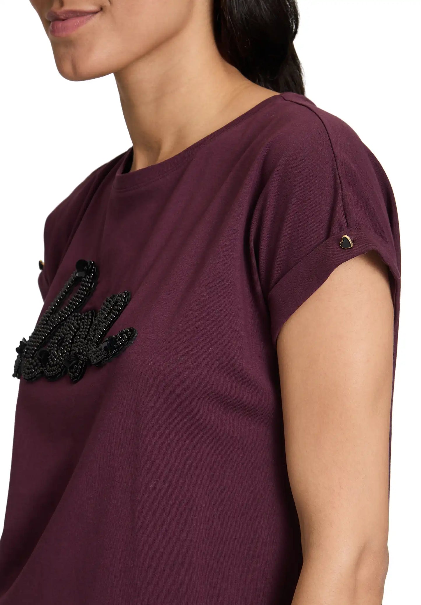 Cartoon Baumwollshirt Patch Purple/Black