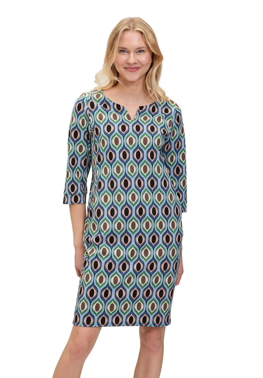 Cartoon Kleid Blue Green