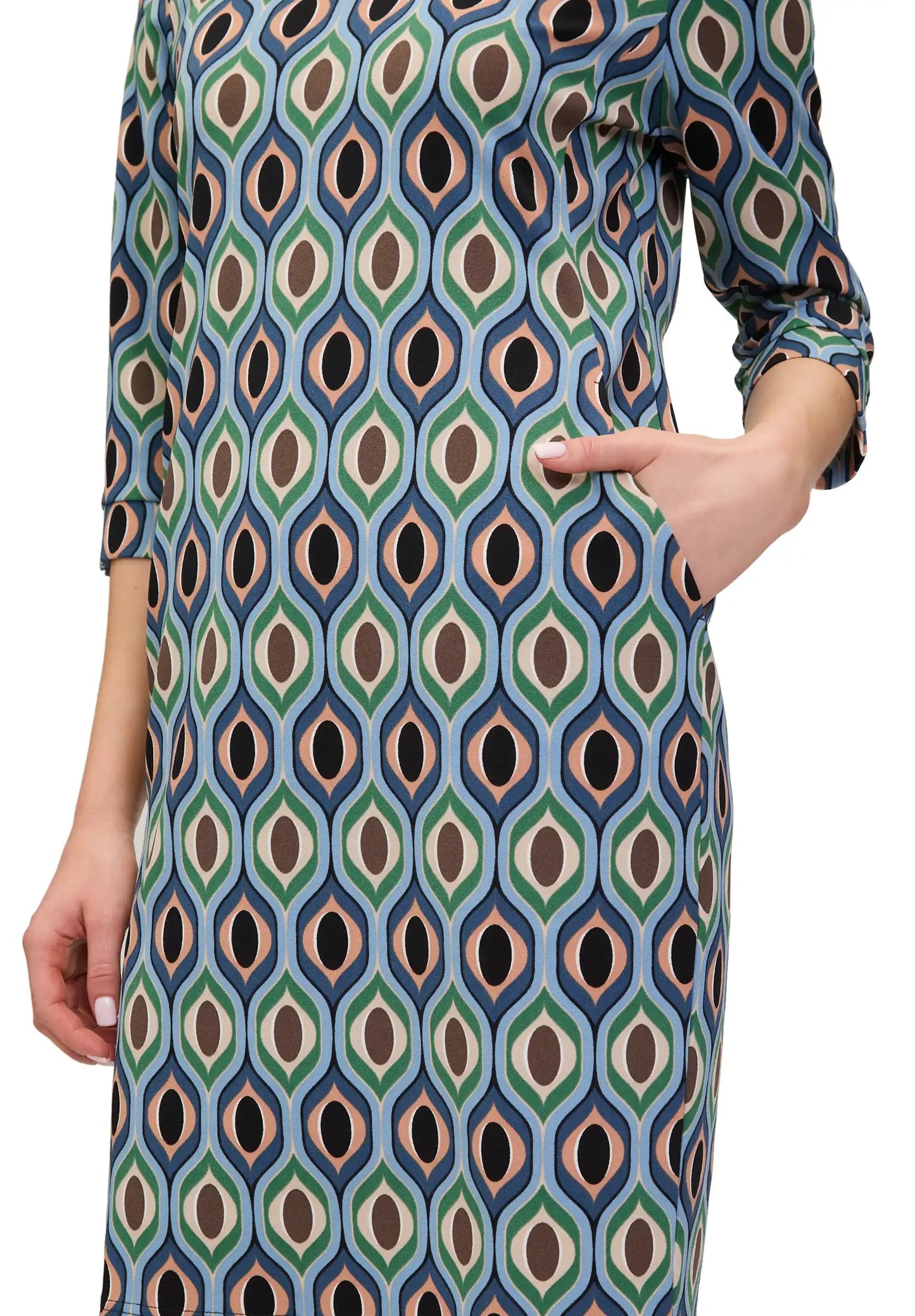 Cartoon Kleid Blue Green