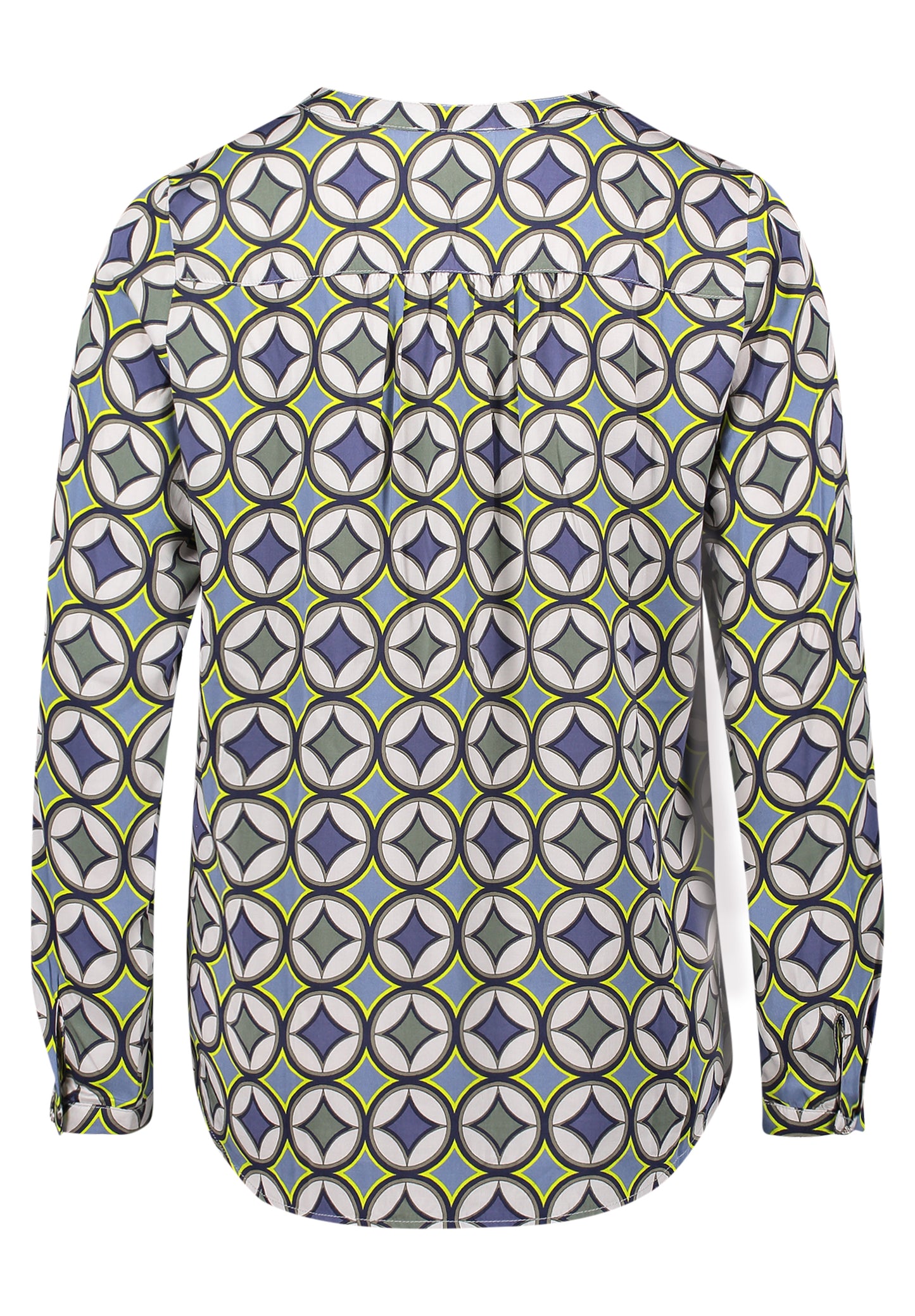 Cartoon Bluse Blue Green